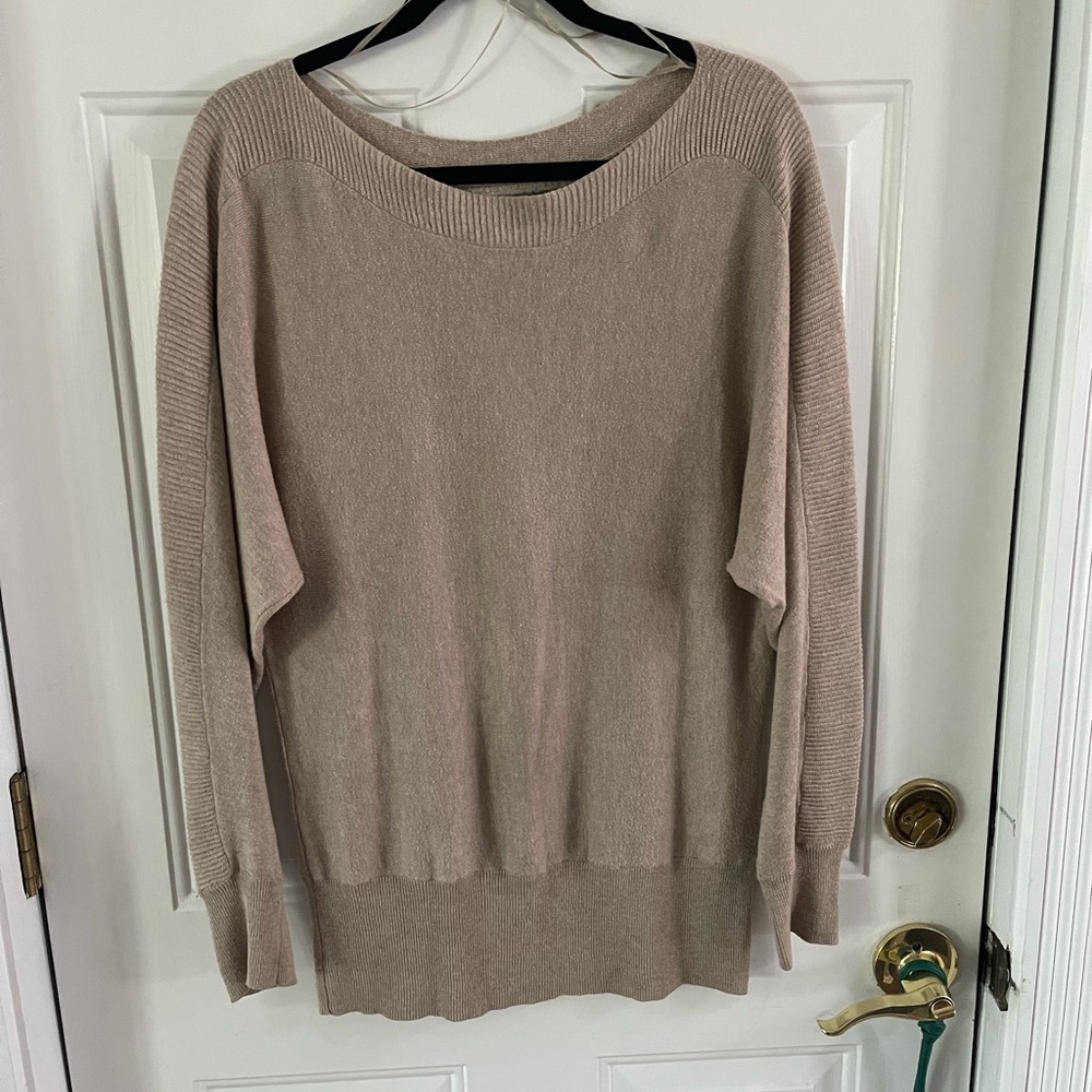 Alfani Women's Beige Scoop Neck Sweater
